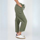 Le Temps Des Cerises Madie Loose Fit Pesto Pants