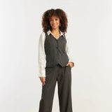 Smashed Lemon Grey & White Waistcoat