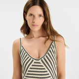 Le Temps Des Cerises Ryva Chalk Dress
