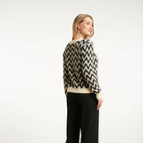 Smashed Lemon Black Off-White Knitted Top