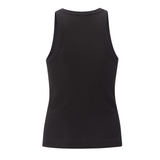 Yaya Ribbed High Neck Singlet in Phantom