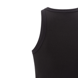 Yaya Ribbed High Neck Singlet in Phantom