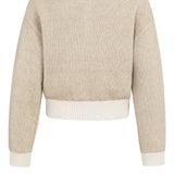 YAYA Heather Grey Dessin Sweater With Contrast Details