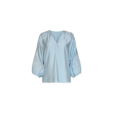 Smashed Lemon Light Blue Flowing Blouse