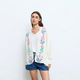 Aldo Martins Floral Jacquard Knit Cardigan