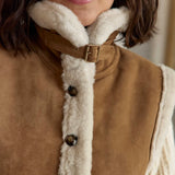 La Petit Étoile Vonnie Camel Sleeveless Jacket