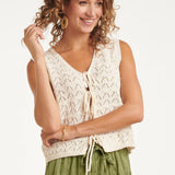 Smashed Lemon Off White Knit Cardigan
