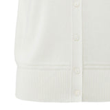 YAYA Early Frost White Sleeveless Cardigan With Collar
