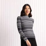 FOIL Black Multi In The Mix Top