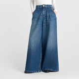 Le Temps Des Cerises Louvy Extra Wide Leg Jeans Blue