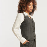 Smashed Lemon Grey & White Waistcoat