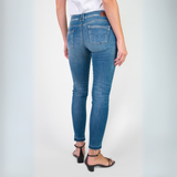 Le Temps Des Cerises Blue Dionne Skinny Jean with Button Detail