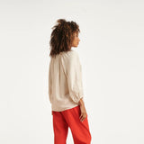 Smashed Lemon Off White Flowing Blouse