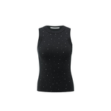 YAYA Black Knitted Tank Top With Shine