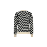 Smashed Lemon Black Off-White Knitted Top