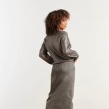 Smashed Lemon Silver Knitted Top