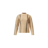 Smashed Lemon Camel & Black Knitted Top