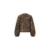 Smashed Lemon Black & Brown Cheetah Print Jacket