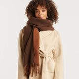 Smashed Lemon Cognac Brown Scarf