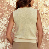 La Petite Etoile Minn Beige Asymmetric Top