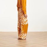 Smashed Lemon Mustard - Off White Tropical Pants