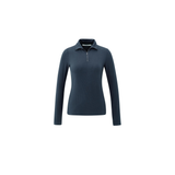 YAYA Collegiate Blue Long Sleeve Top With Zipper Collar