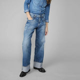Le Temps Des Cerises 400/28 Loose Revers Bleu Jeans