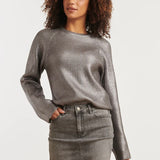 Smashed Lemon Silver Knitted Top