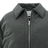 YAYA Oyster Black Nylon Padded Jacket With Rib Detail