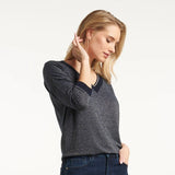 Smashed Lemon Navy Top