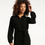 Smashed Lemon Black Jumpsuit