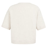 YAYA Heather Grey Melange Short Sleeve Sweater With Artwork