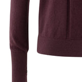 YAYA Fudge Purple Sweater With Open Detail At Neckline