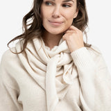 YAYA Heather Grey Dessin Colorblock Knitted Scarf