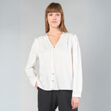 Le Temps Des Cerises Long Sleeve Frano Top in Ice Cream